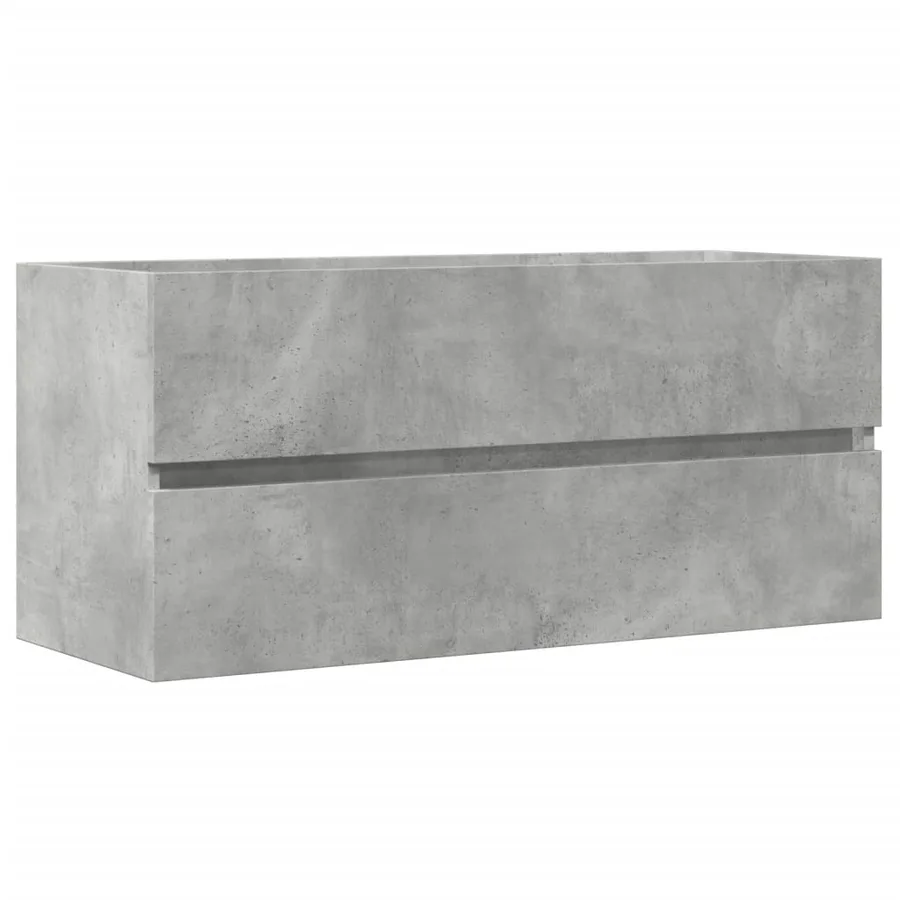 Armoire d'évier Gris béton 100x38,5x45 cm Aggloméré - 2