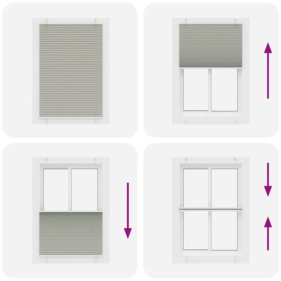 Store plissé gris clair 100x150 cm largeur du tissu 99,4cm - 7