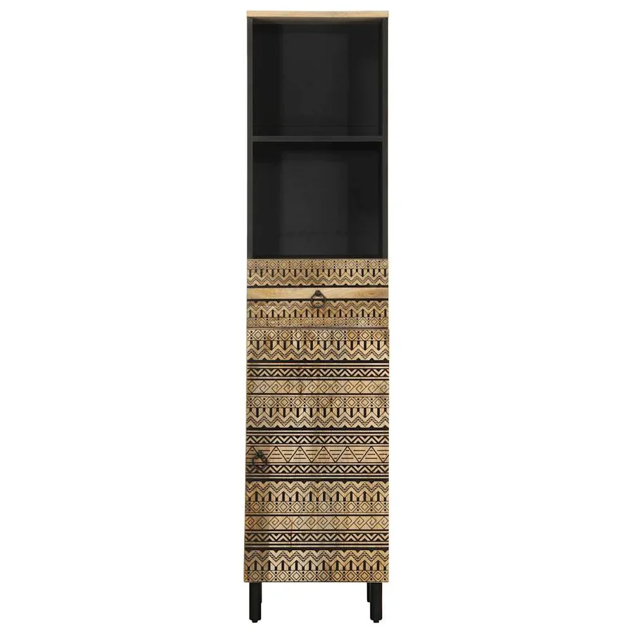 Armoire de salle de bain 38x33,5x160 cm bois massif de manguier - 3