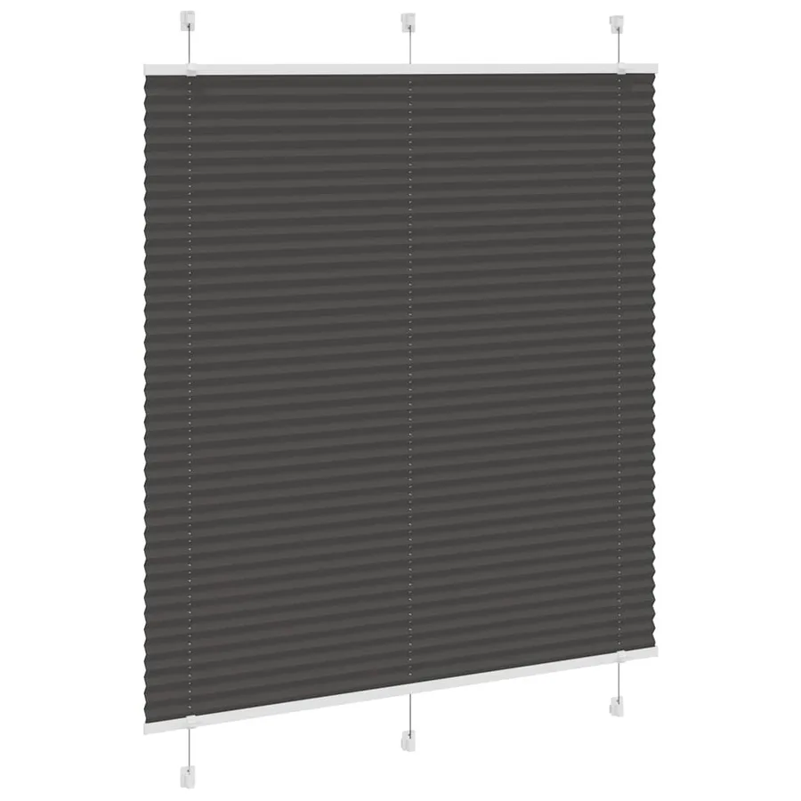 Store plissé noir 115x150 cm largeur du tissu 114,4cm polyester - 3