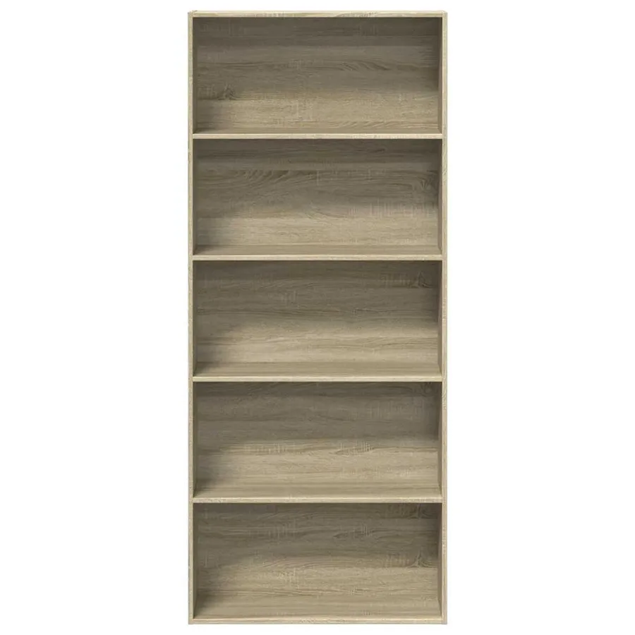 Bibliothèque chêne sonoma 80x30x189 cm bois d'ingénierie - 4