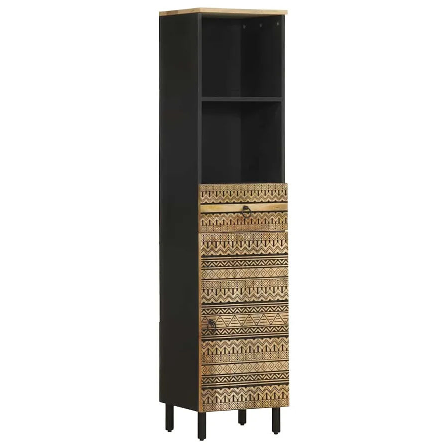 Ensemble de meubles de salle de bain 3 pcs bois manguier massif - 4