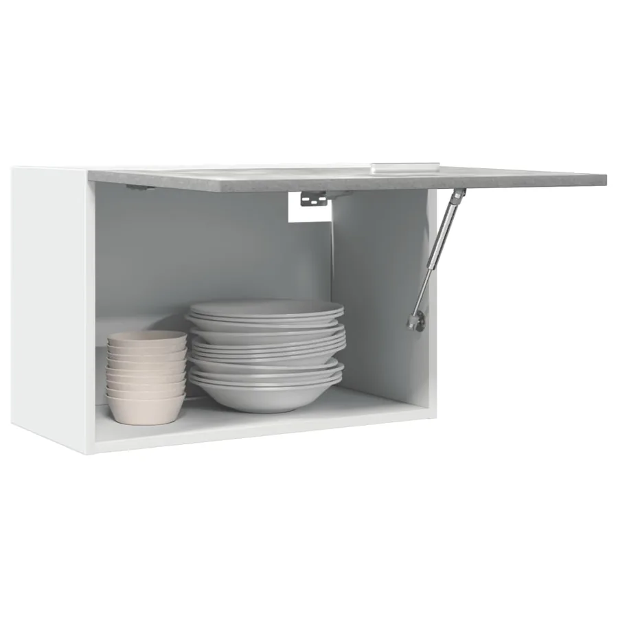 Armoire suspendue "Lyon" Gris béton 60 x 31 x 40 cm Bois d'ingénierie