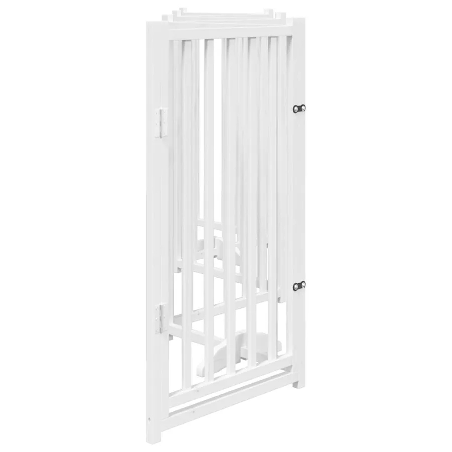 Barrière pour chiens avec porte 6 panneaux bois de sapin massif - 5