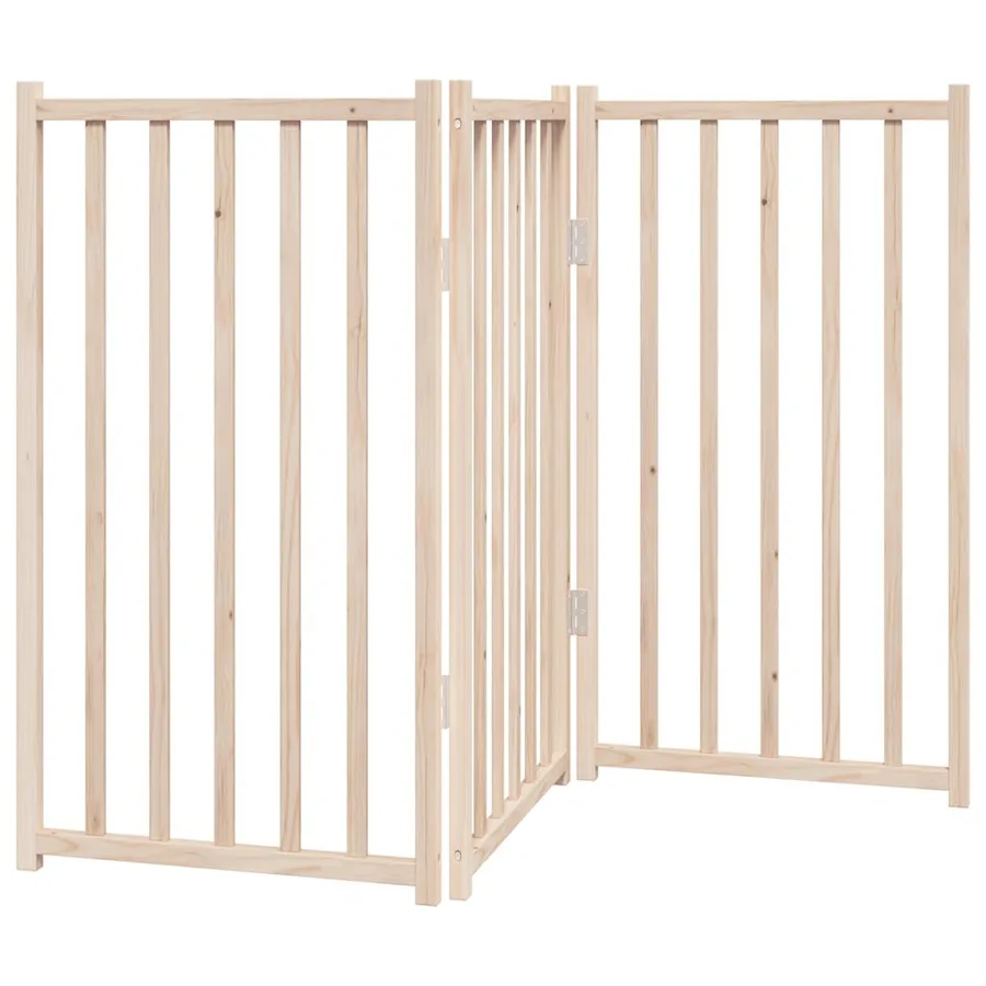 Barrière pour chien pliable à 3 panneaux 150 cm Bois massif Sapin - 2