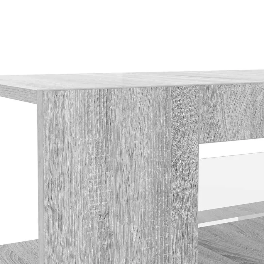Meuble TV avec lumières LED Sonoma gris 90x39x30 cm - 9