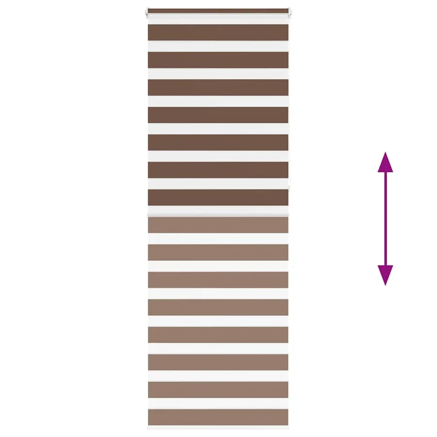 Store zèbre marron 85x230 cm largeur du tissu 80,9 cm polyester - 5