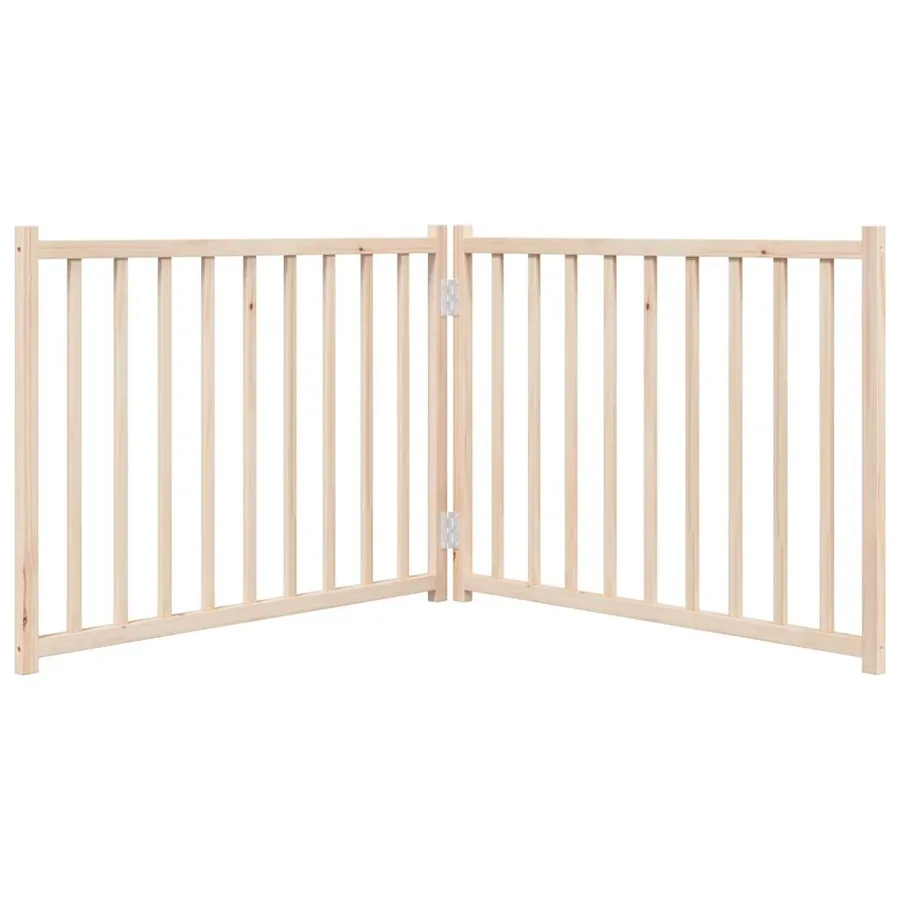 Barrière pour chien pliable 2 panneaux 160 cm bois sapin massif - 4