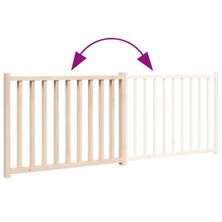 Barrière pour chien pliable 2 panneaux 160 cm bois sapin massif - 7
