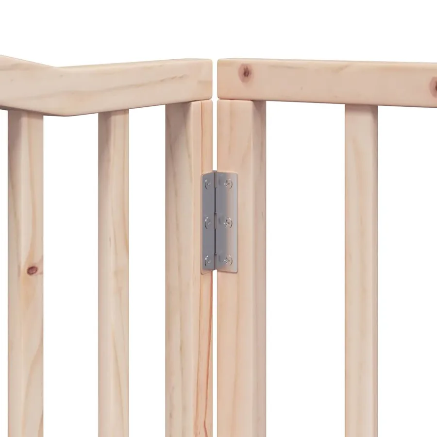Barrière pour chiens avec porte 4 panneaux bois de peuplier - 10