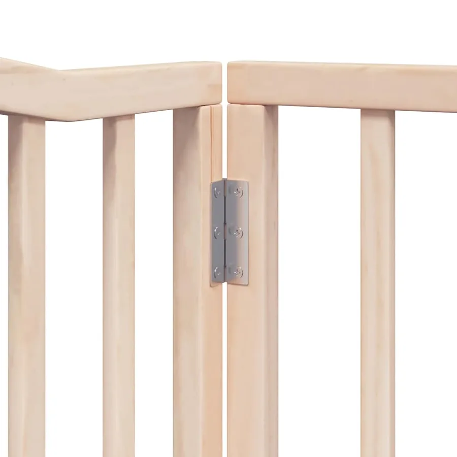 Barrière pour chien avec porte pliable 6 panneaux bois peuplier - 9