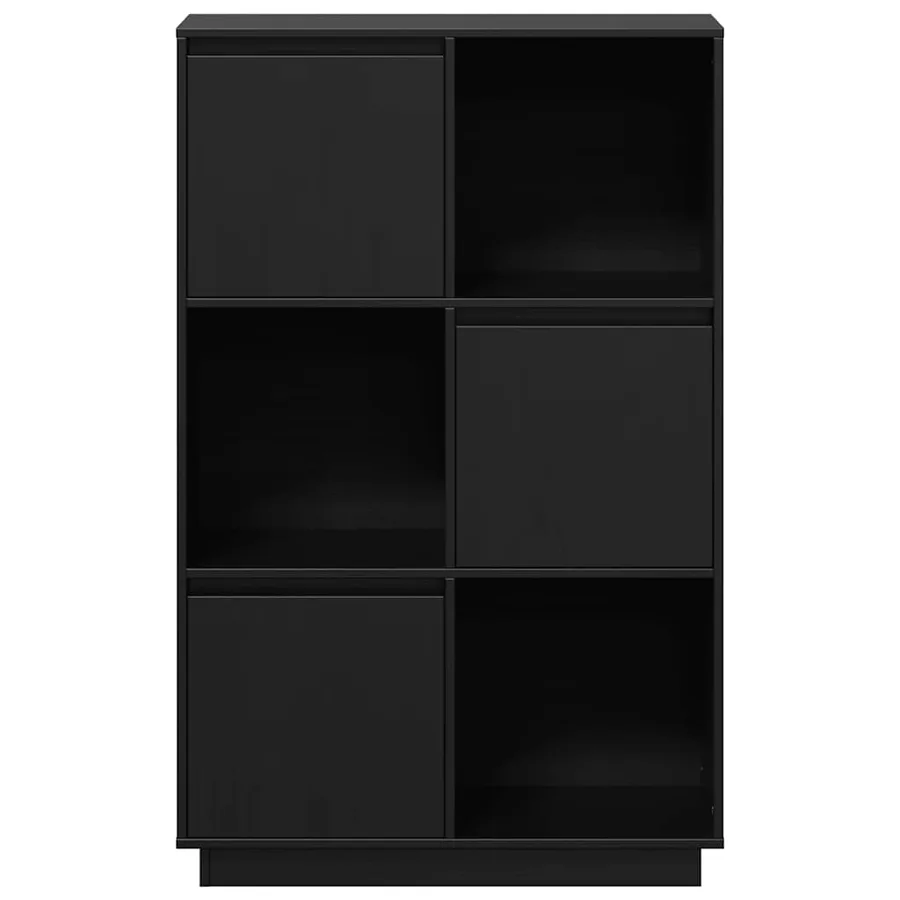 Buffet Noir 74x35x117 cm Bois massif de pin - 6