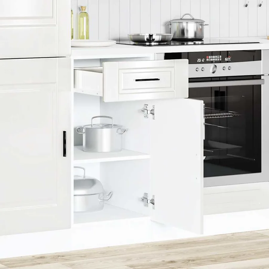 Armoire de cuisine Porto blanc brillant bois ingénierie - 3