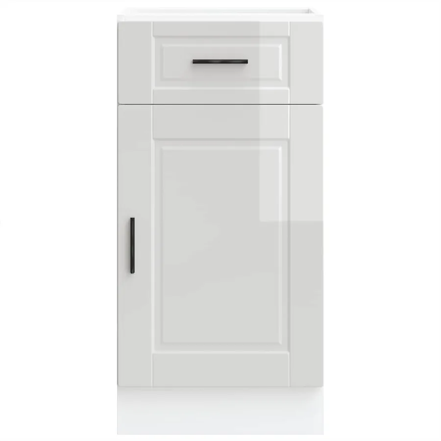 Armoire de cuisine Porto blanc brillant bois ingénierie - 4