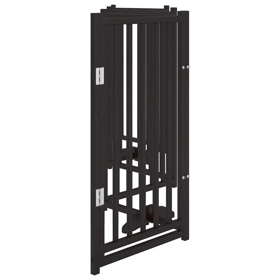 Barrière pour chiens avec porte 6 panneaux bois de sapin massif - 5