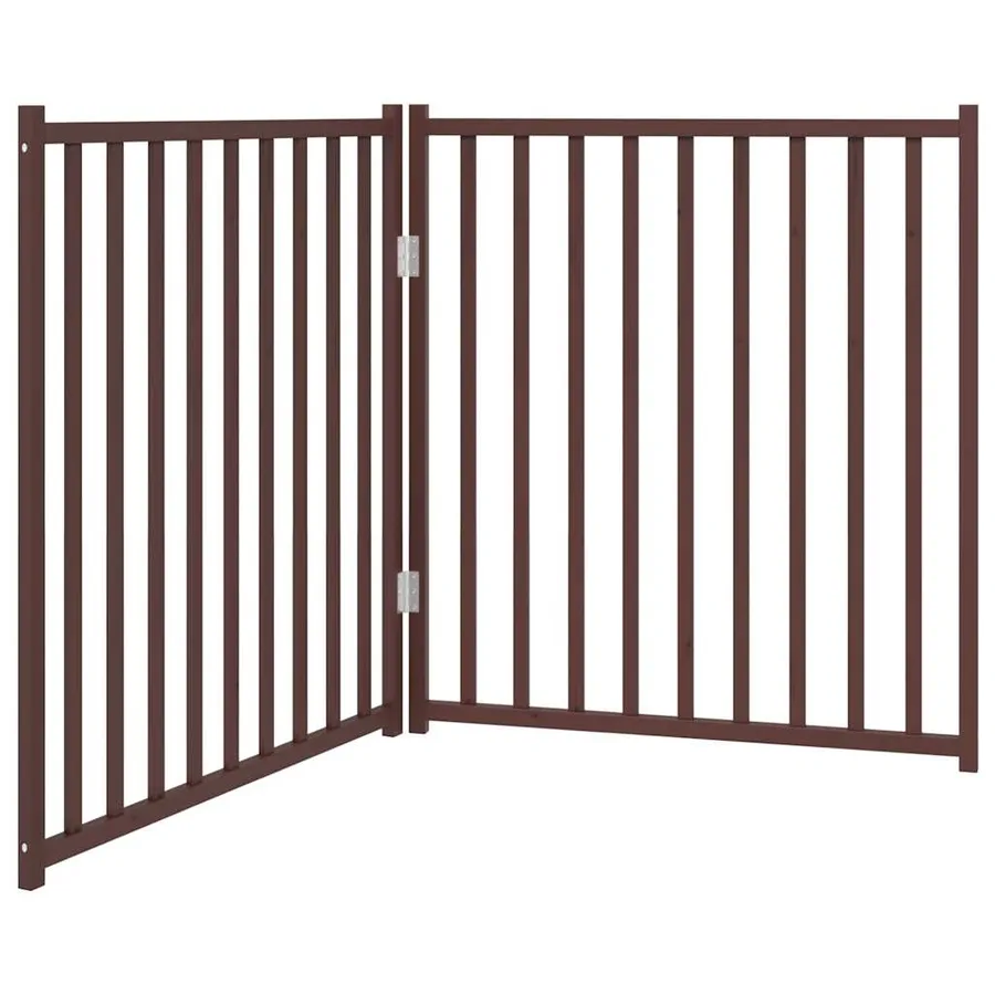 Barrière pour chien pliable 2 panneaux 160 cm bois sapin massif - 2