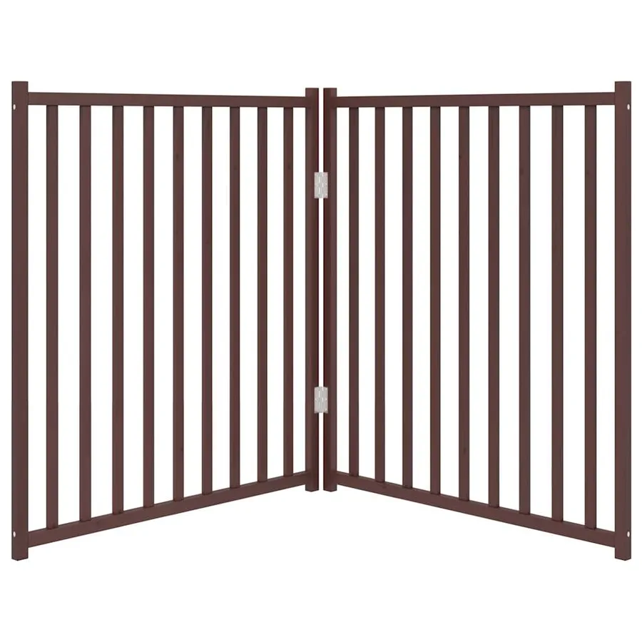 Barrière pour chien pliable 2 panneaux 160 cm bois sapin massif - 4