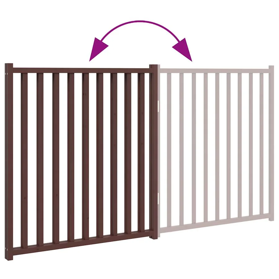 Barrière pour chien pliable 2 panneaux 160 cm bois sapin massif - 7