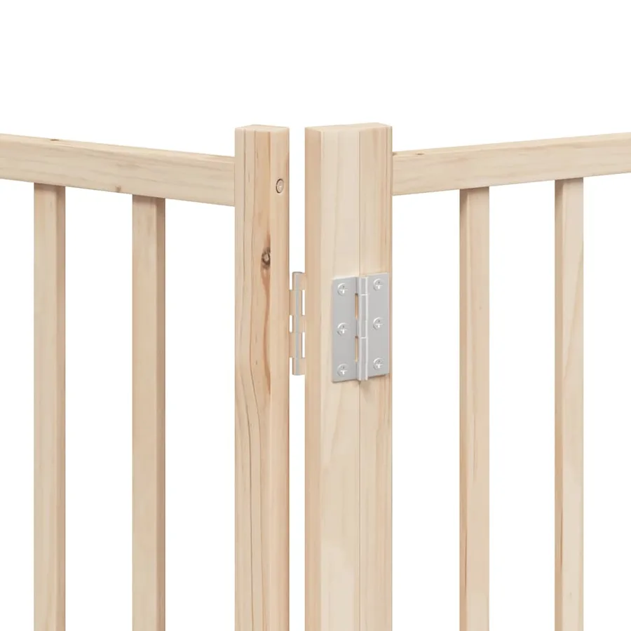 Barrière pour chien porte pliable 10 panneaux bois de peuplier - 11