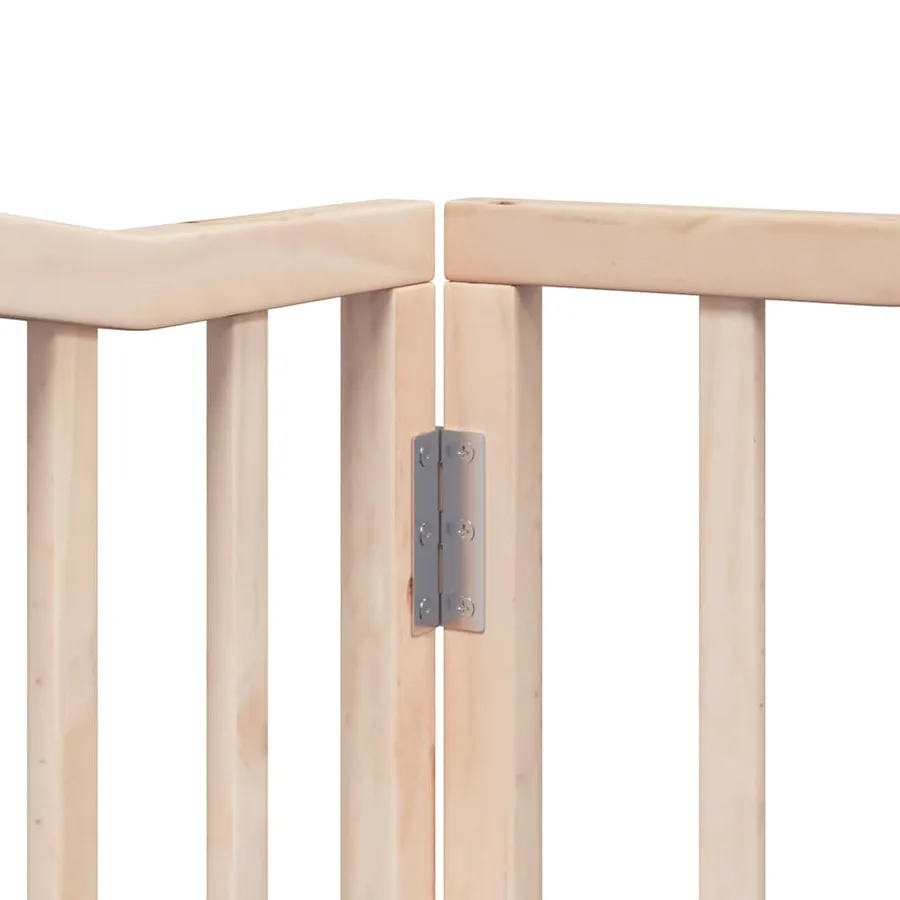 Barrière pour chien porte pliable 10 panneaux bois de peuplier - 9
