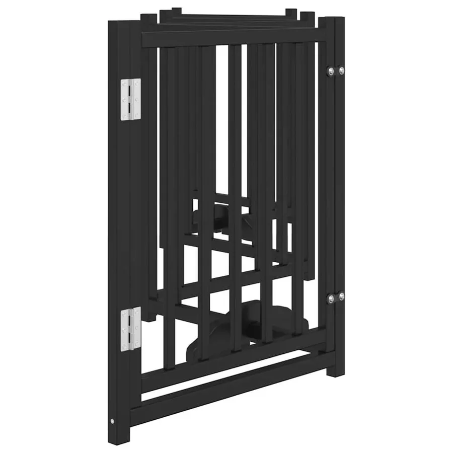 Barrière pour chiens avec porte 6 panneaux bois de sapin massif - 5