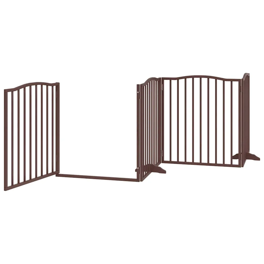 Barrière pour chien porte pliable 10 panneaux bois de peuplier - 5