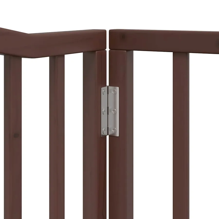 Barrière pour chien porte pliable 10 panneaux bois de peuplier - 9