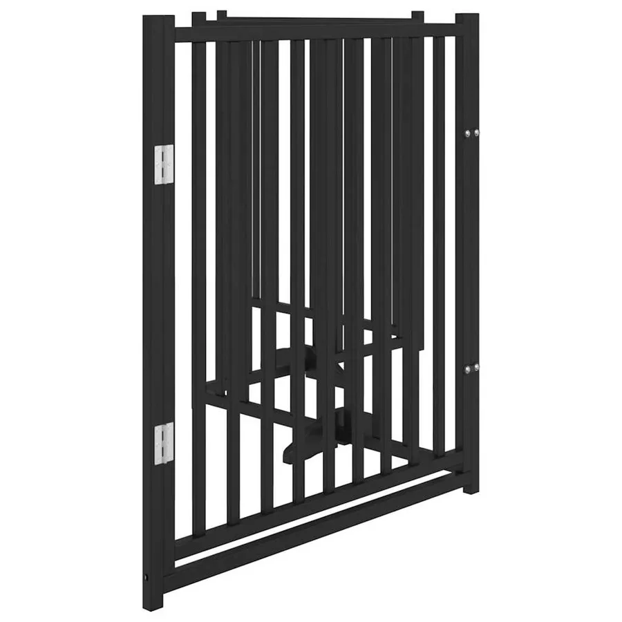 Barrière pour chiens avec porte 4 panneaux bois de sapin massif - 5