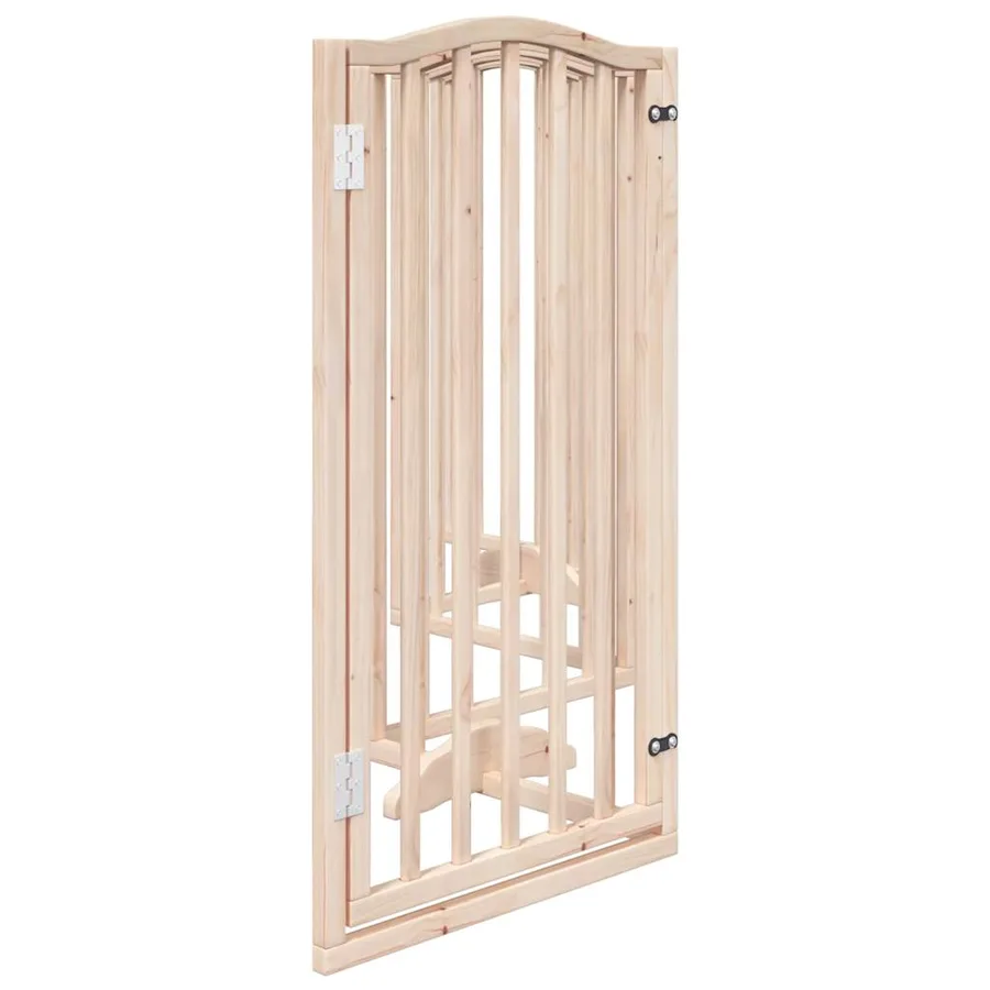 Barrière pour chien avec porte pliable 6 panneaux 300 cm Bois de peuplier - 5