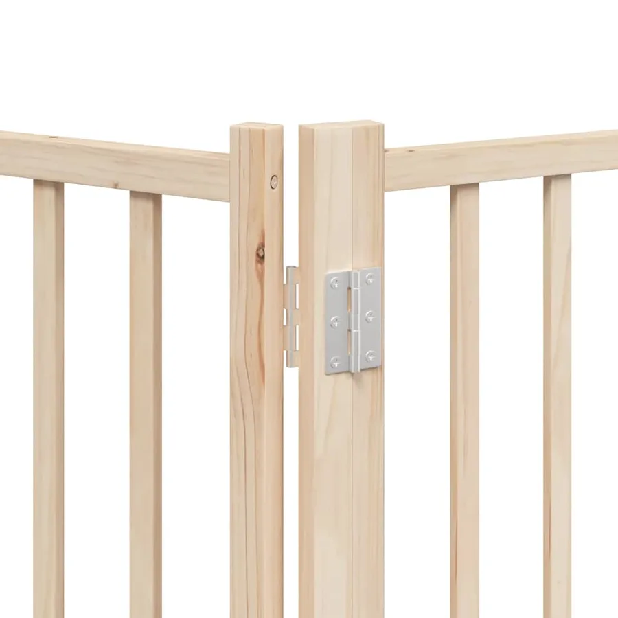 Barrière pour chien porte pliable 15 panneaux bois de peuplier - 11
