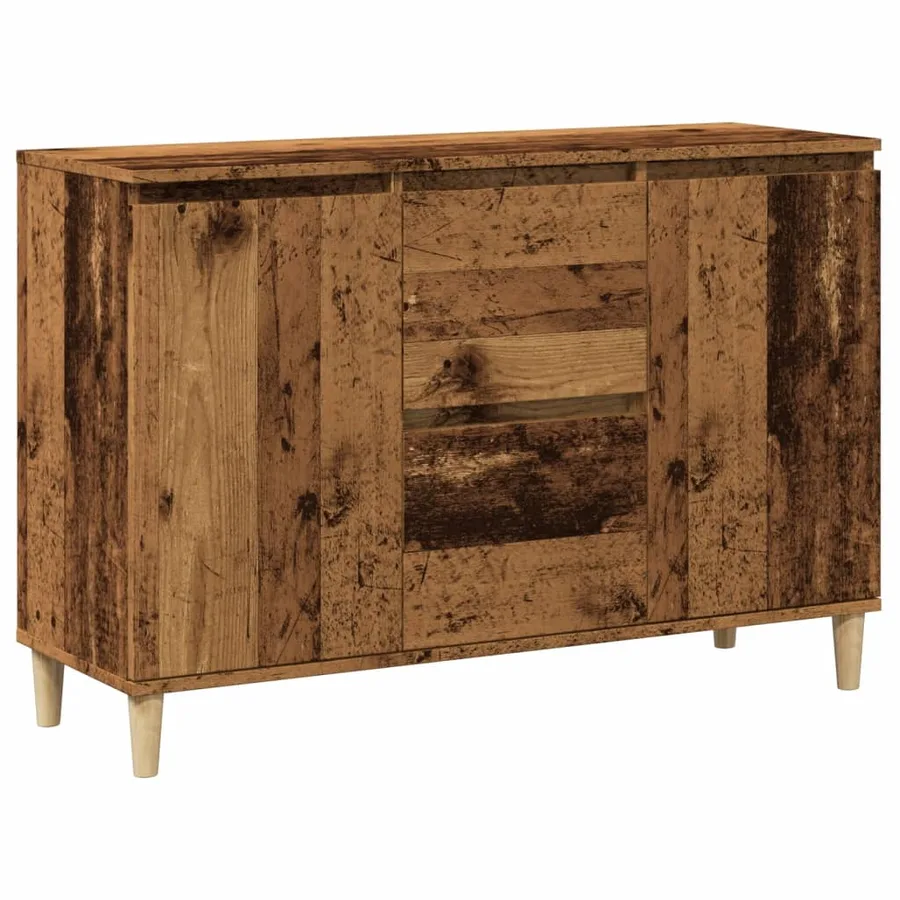 Buffet vieux bois 102x35x70 cm bois d'ingénierie - 2