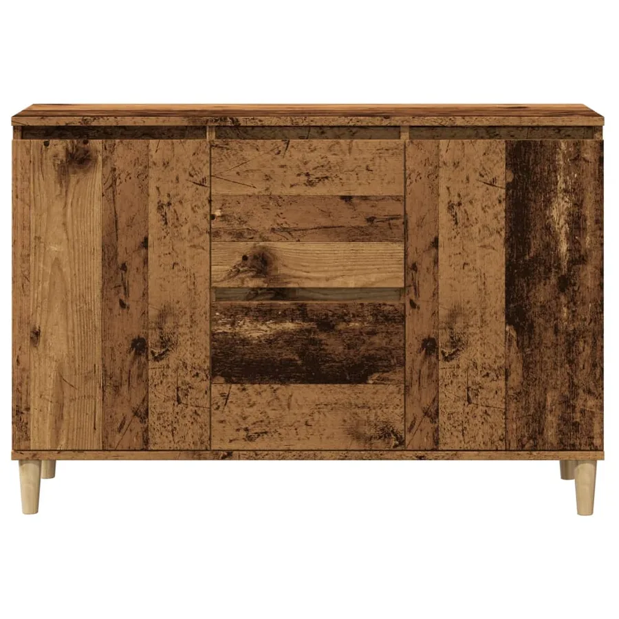 Buffet vieux bois 102x35x70 cm bois d'ingénierie - 4