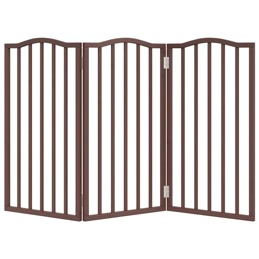 Barrière pour chien pliable 3 panneaux 150 cm bois de peuplier - 4