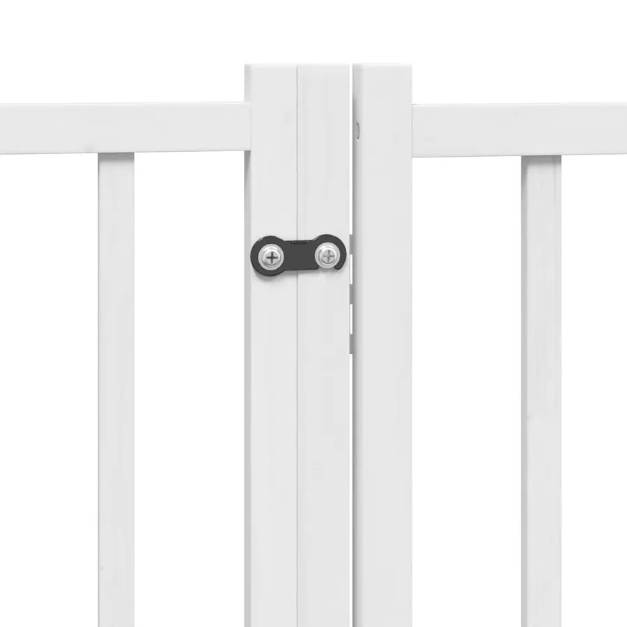 Barrière pour chien porte pliable 10 panneaux bois de peuplier - 8