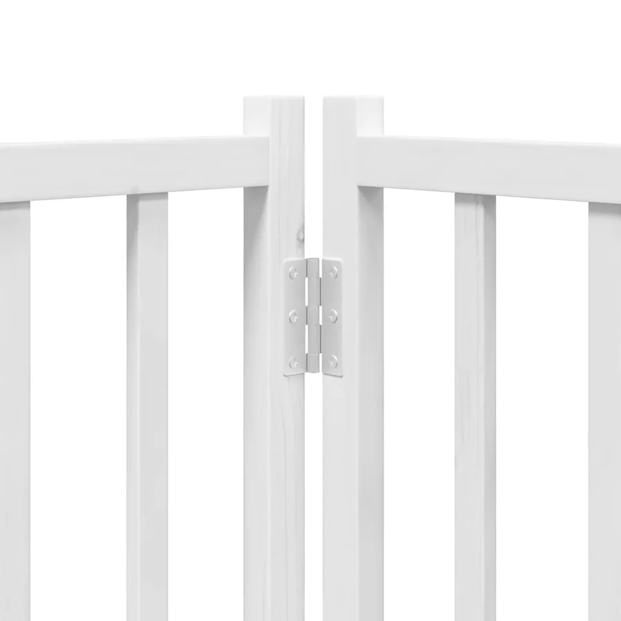 Barrière pour chien porte pliable 10 panneaux bois de peuplier - 9