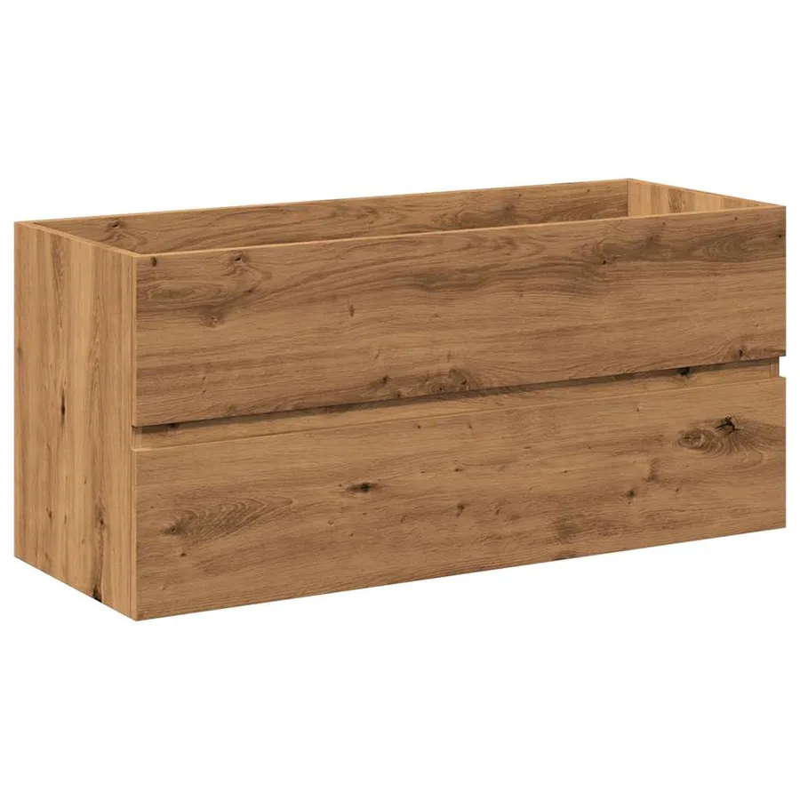 Armoire lavabo avec bassin intégré chêne artisanal - 6