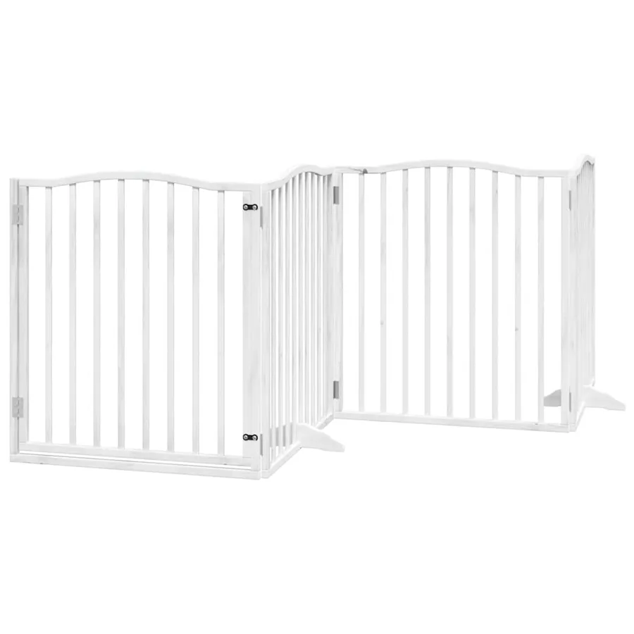 Barrière pour chien porte pliable 12 panneaux bois de peuplier - 4