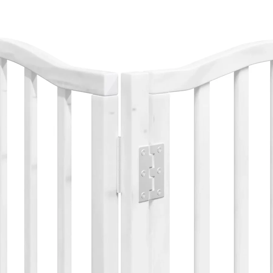 Barrière pour chien porte pliable 12 panneaux bois de peuplier - 10