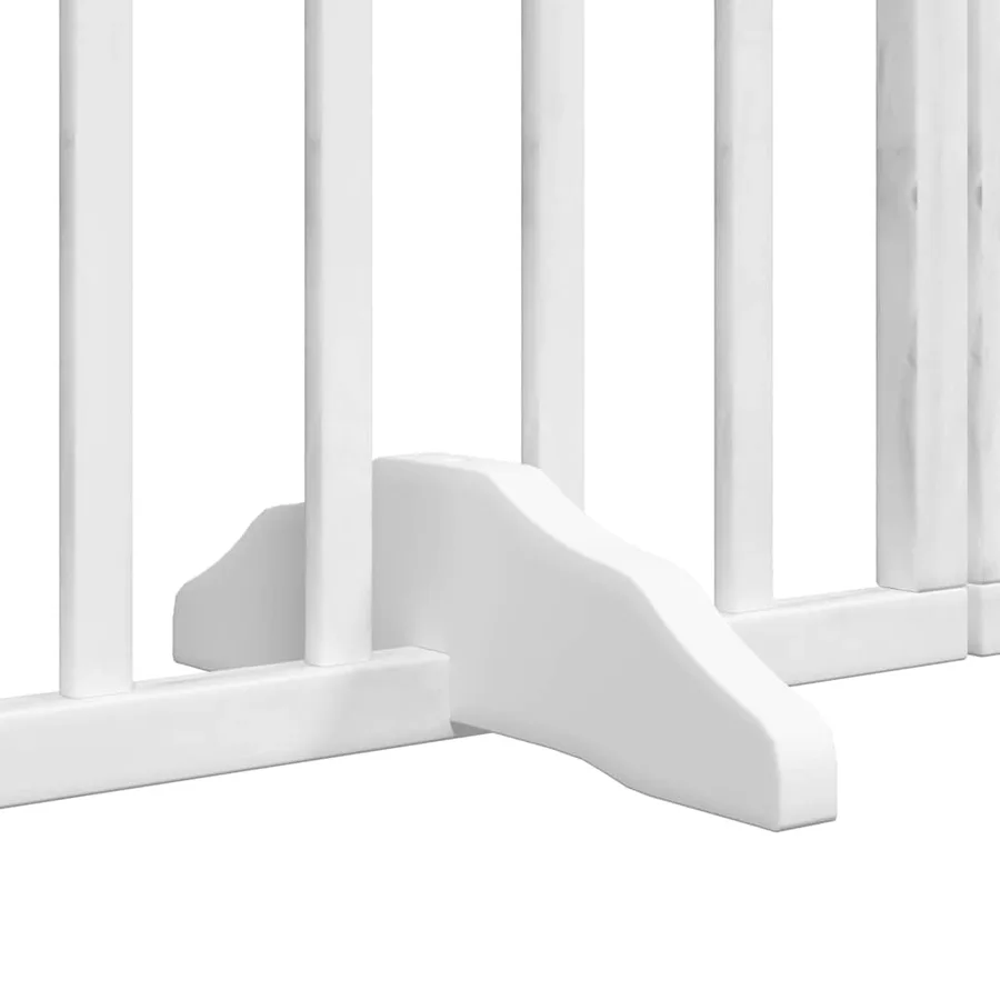 Barrière pour chien porte pliable 12 panneaux bois de peuplier - 8