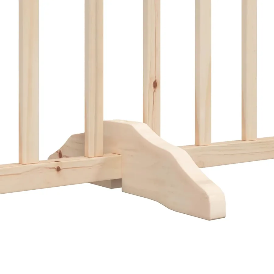 Barrière pour chien porte pliable 12 panneaux bois de peuplier - 7
