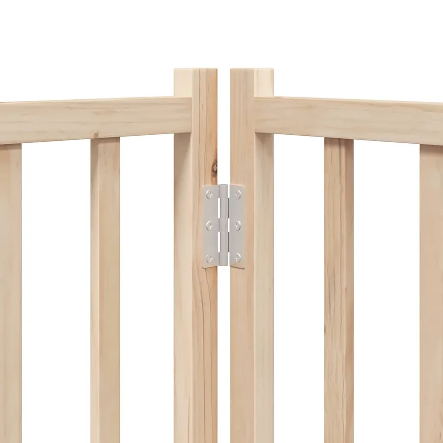 Barrière pour chien porte pliable 12 panneaux bois de peuplier - 9