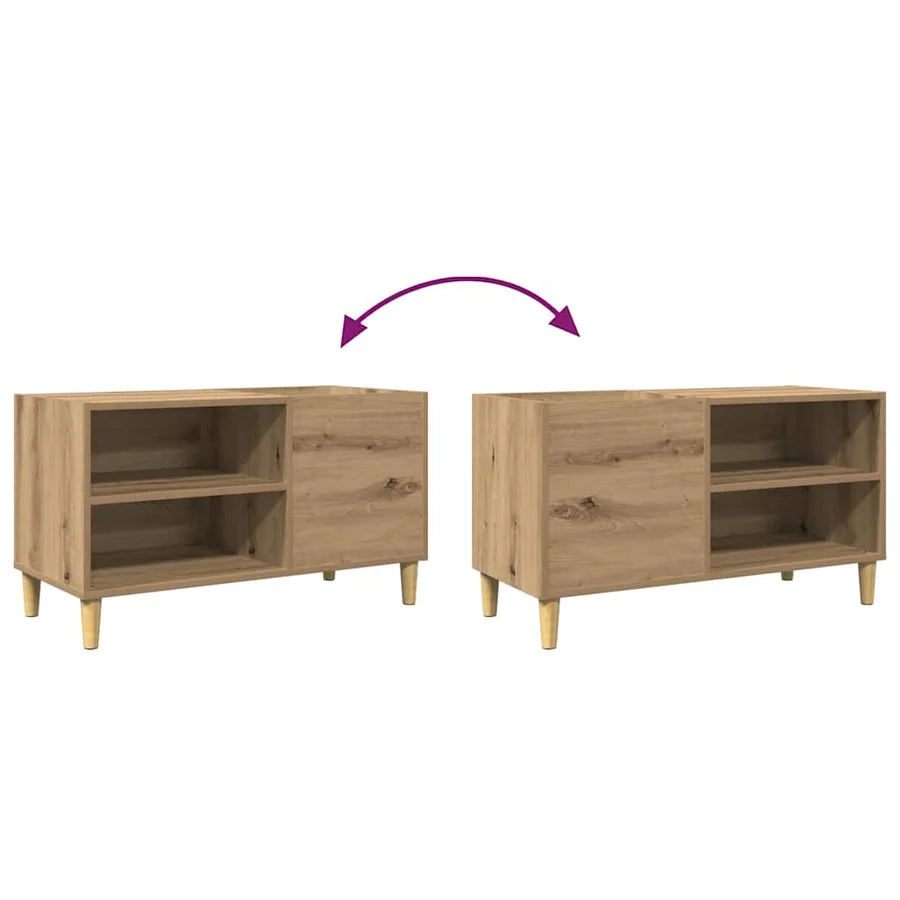 Armoire à disques chêne artisanal 84,5x38x48 cm bois ingénierie - 7
