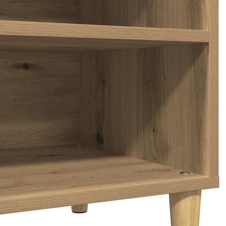 Armoire à disques chêne artisanal 84,5x38x48 cm bois ingénierie - 8