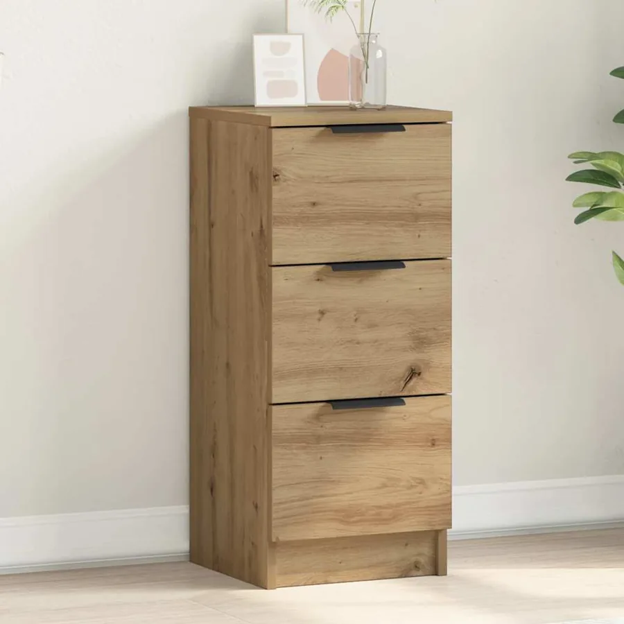 Buffet chêne artisanal 30x30x70 cm bois d'ingénierie