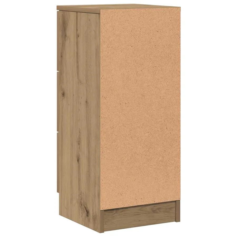 Buffet chêne artisanal 30x30x70 cm bois d'ingénierie - 8