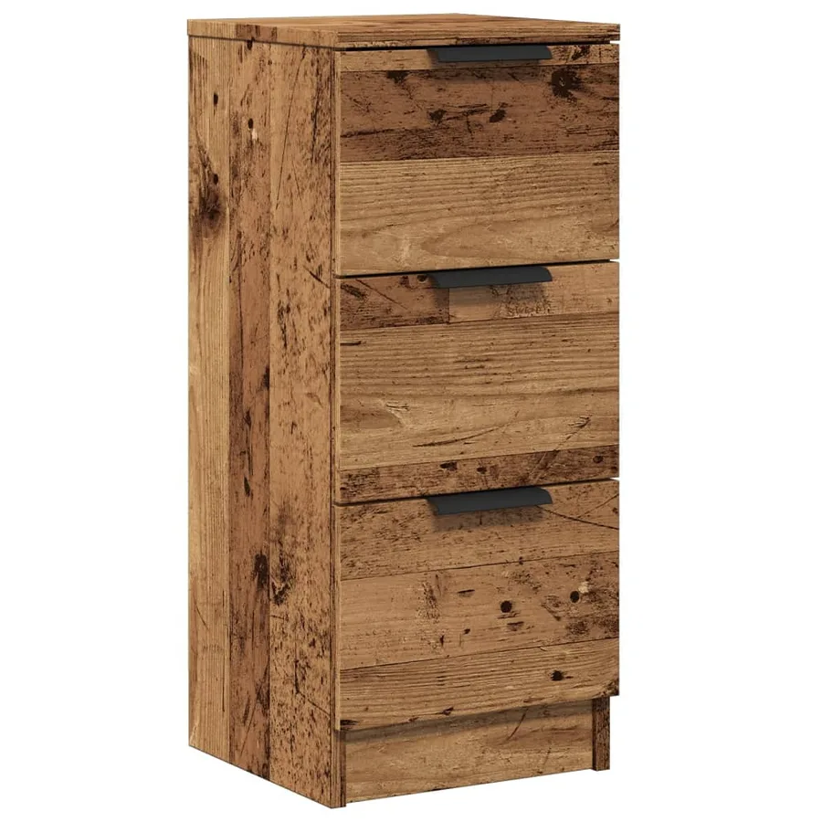 Buffet vieux bois 30x30x70 cm bois d'ingénierie - 2