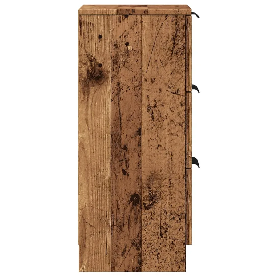Buffet vieux bois 30x30x70 cm bois d'ingénierie - 6