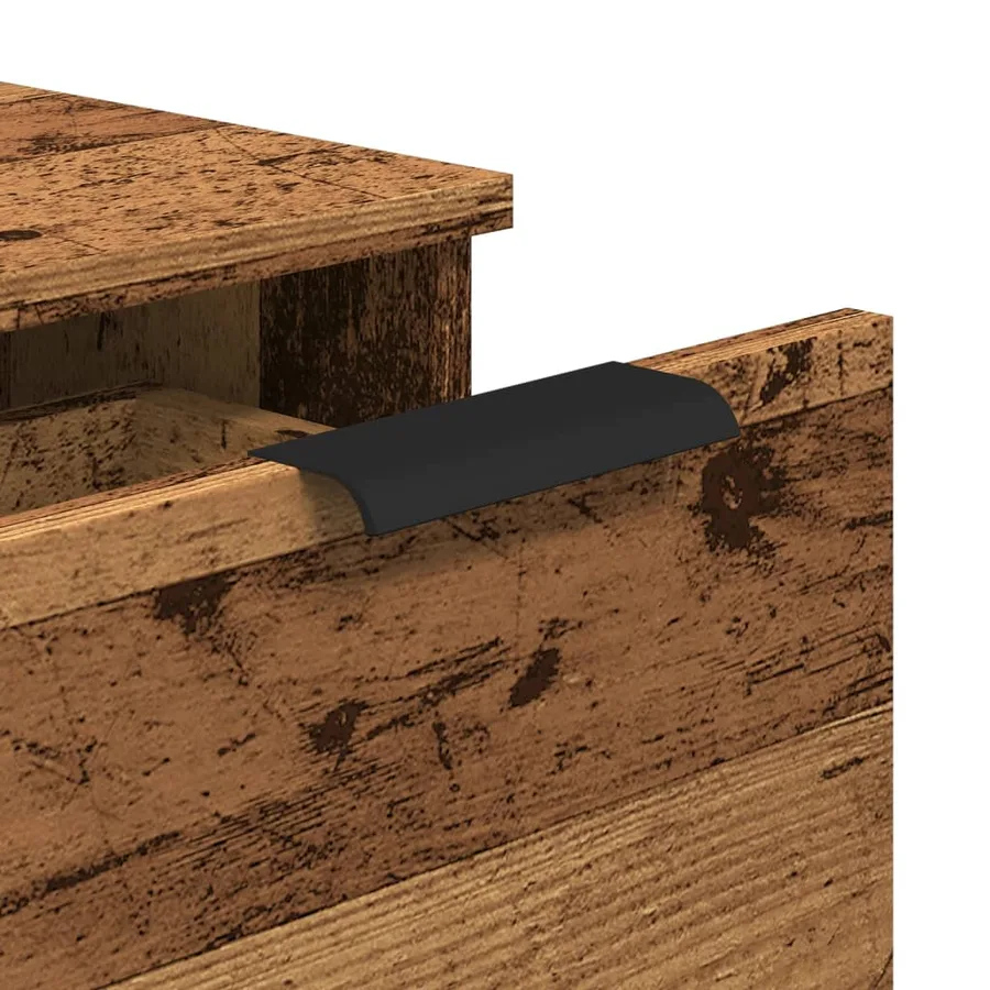 Buffet vieux bois 30x30x70 cm bois d'ingénierie - 7