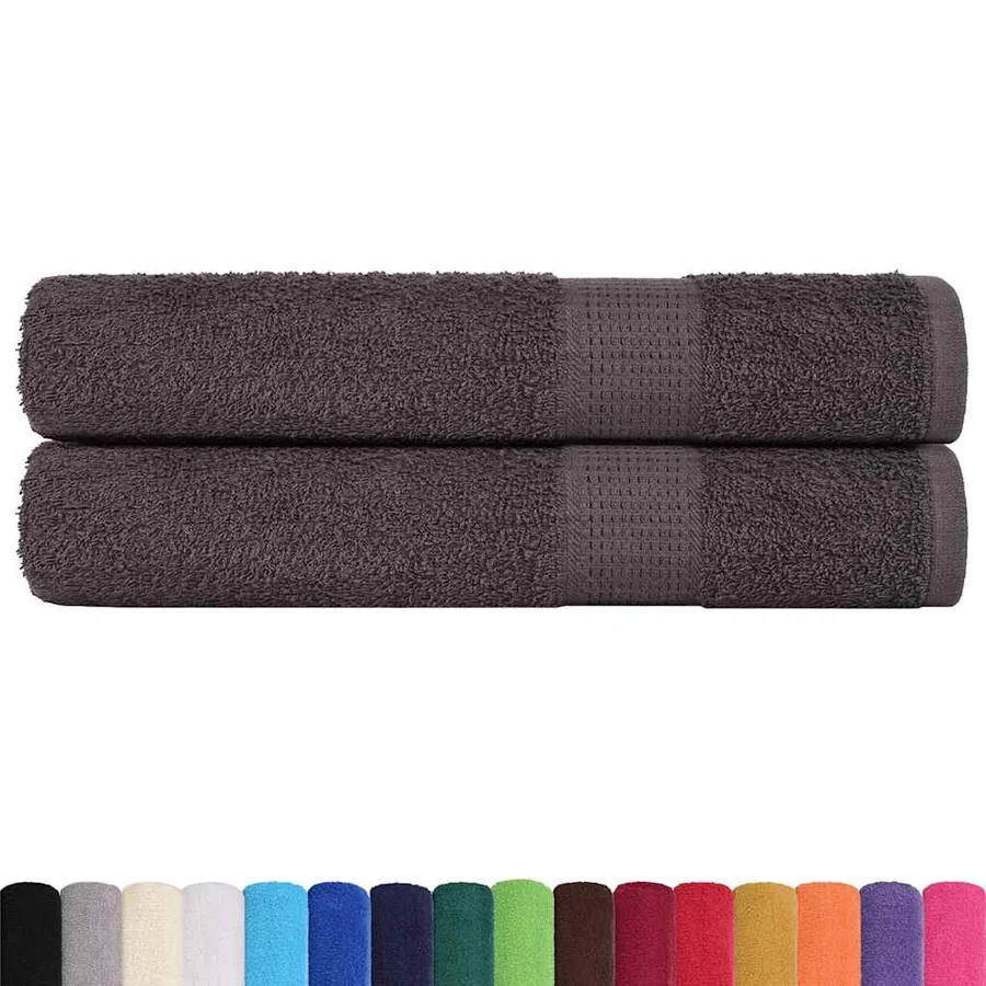 Serviettes de sauna FROGN 2 pcs anthracite 80x200 cm 360 g/m² - 2