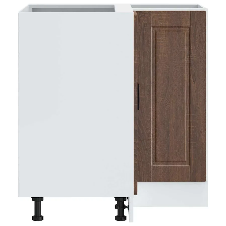 Armoire d'angle de cuisine Porto chêne marron bois d'ingénierie - 7